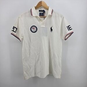 Polo Ralph Lauren Men 2016 USA Olympic Team Big Pony Polo Shirt White Medium NWT